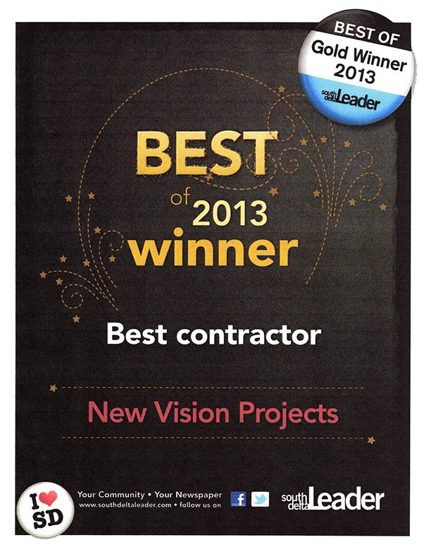 2013 South Delta Leader Readers Choice Awards – Best Contractor